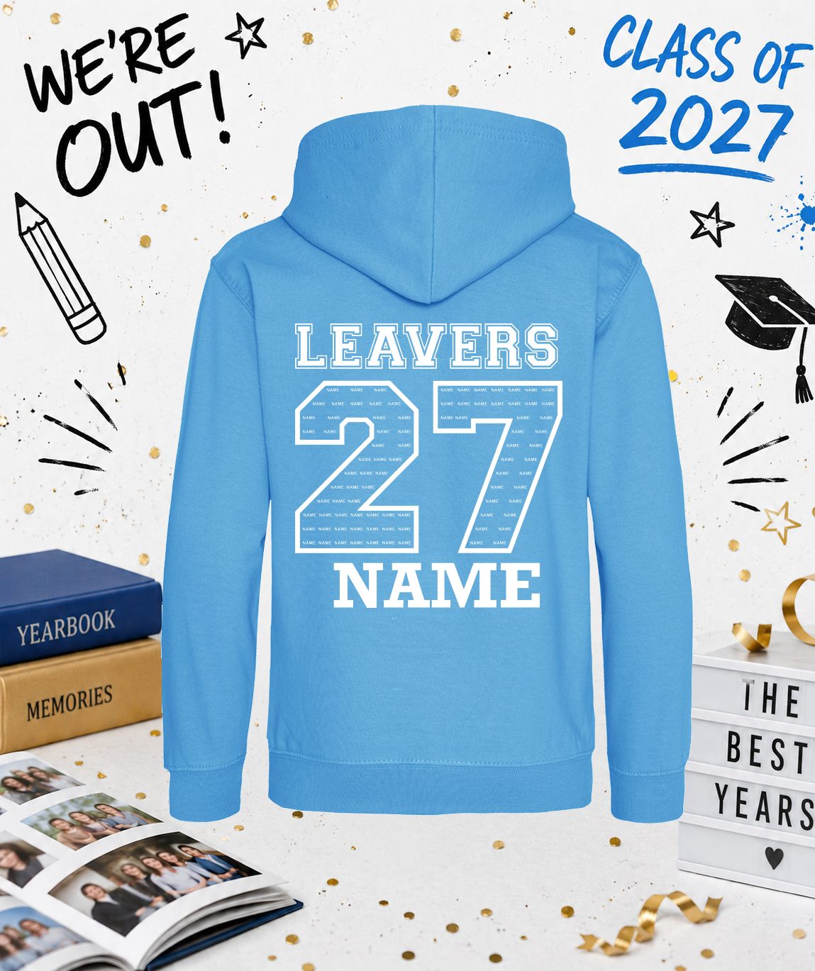 Grange Leavers 27 Hoodie (All Colours - White Print) - Image 2
