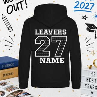 Sidlaw View PS - Leavers 27 (Black Hoodie, White Print)