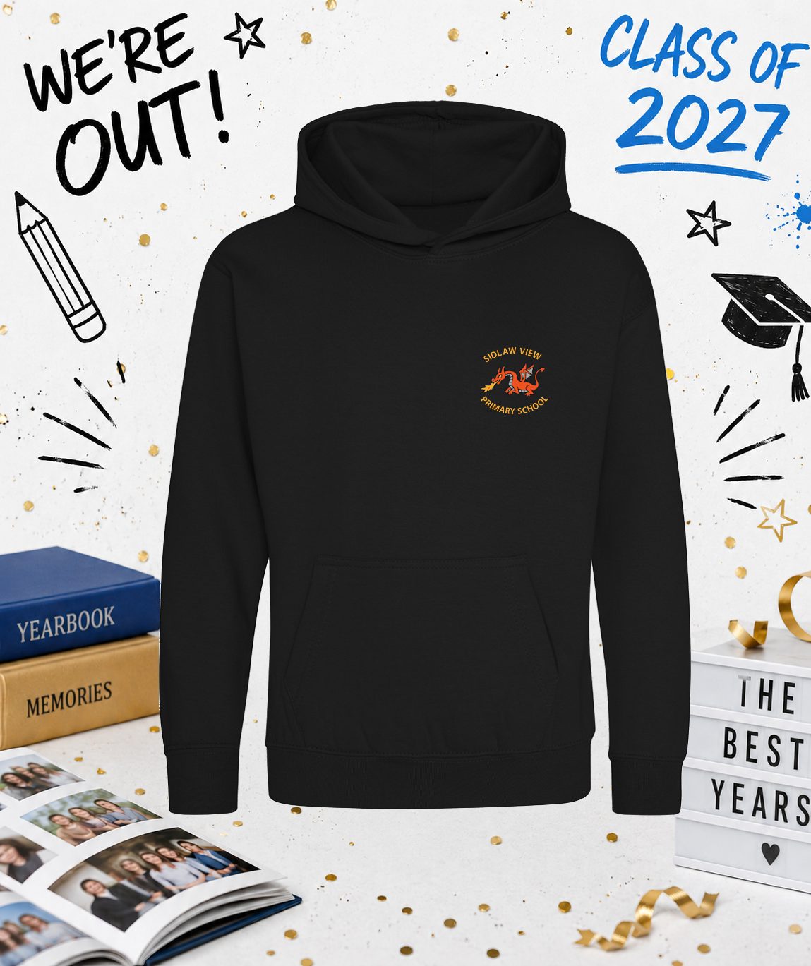 Sidlaw View Leavers Hoodie Front
